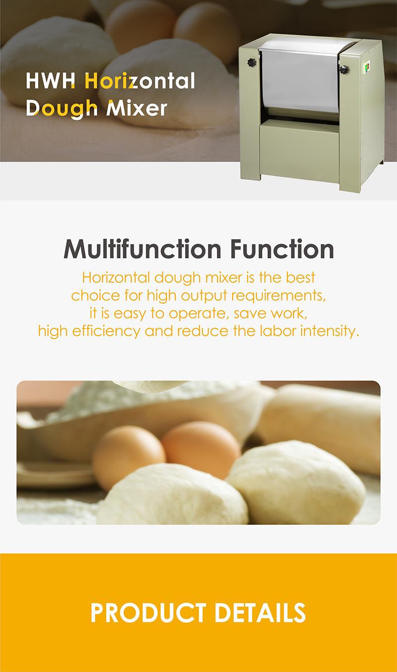 Overview of the horizontal dough mixer unit.
