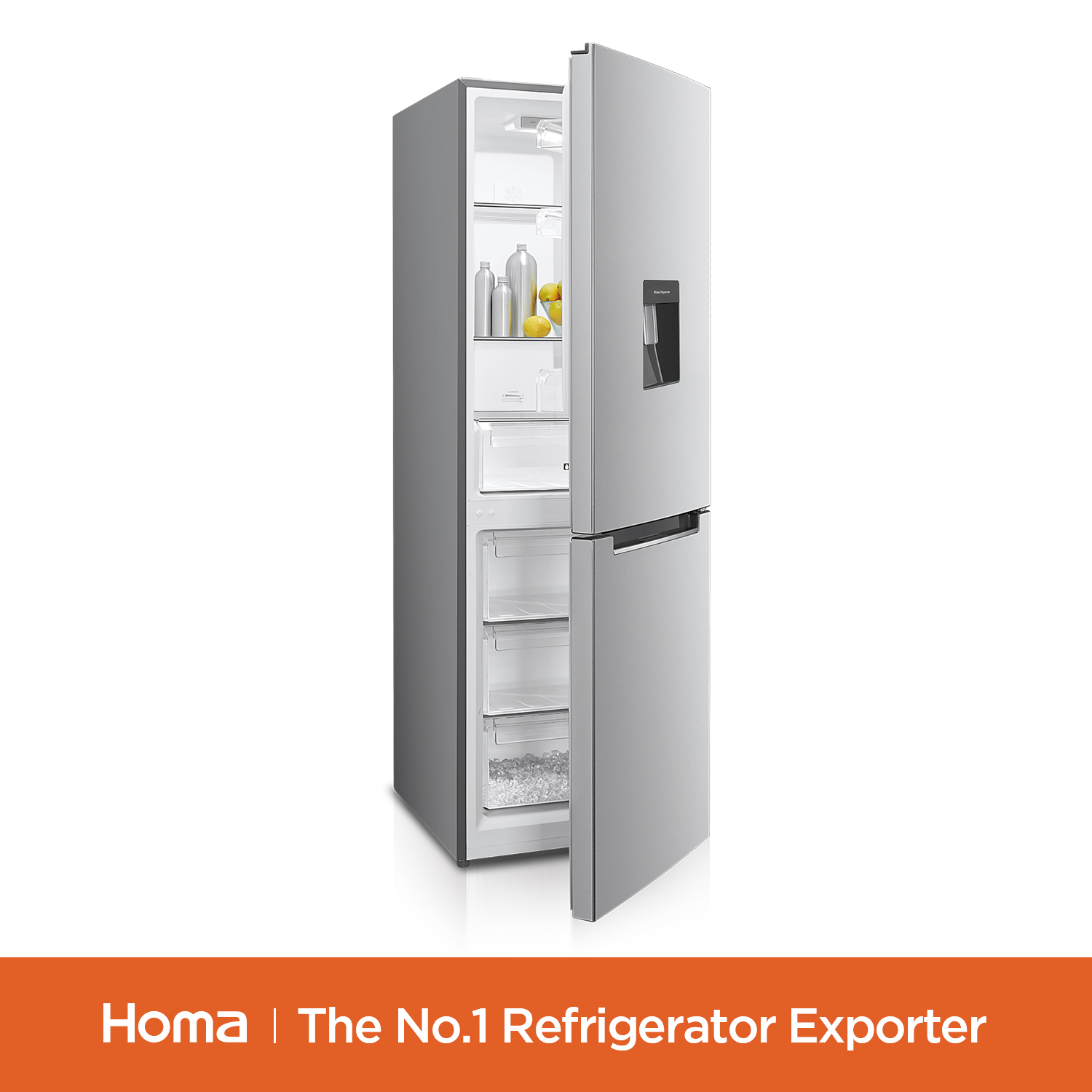 Combi No Frost Refrigerator with Metal Door