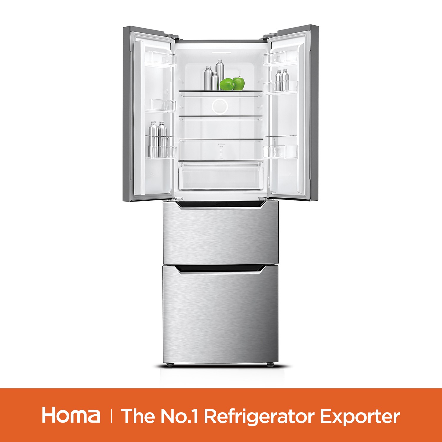Four-Door Metal Refrigerator