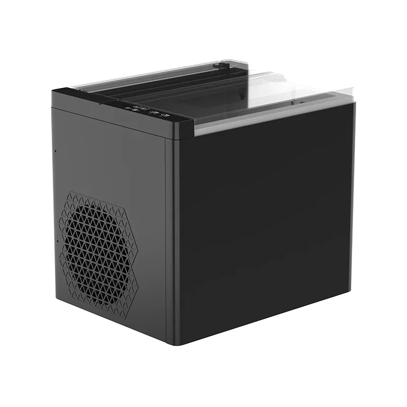 Compact bullet ice maker unit on a counter