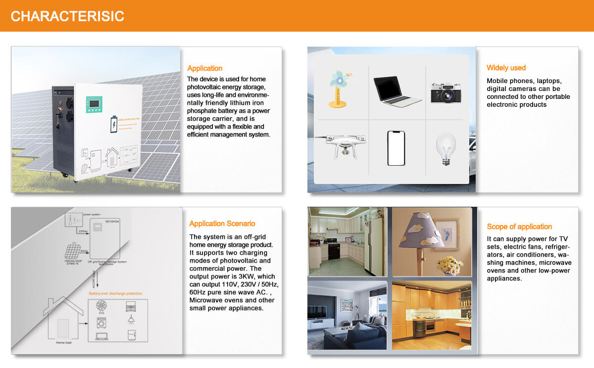 Home energy storage system application diagram