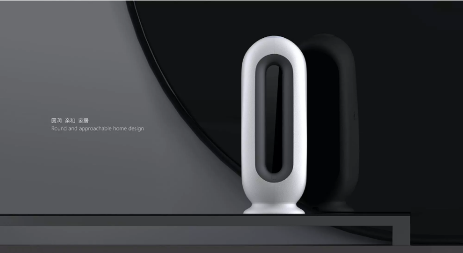 Sleek white home air sterilizer with a modern, rounded design