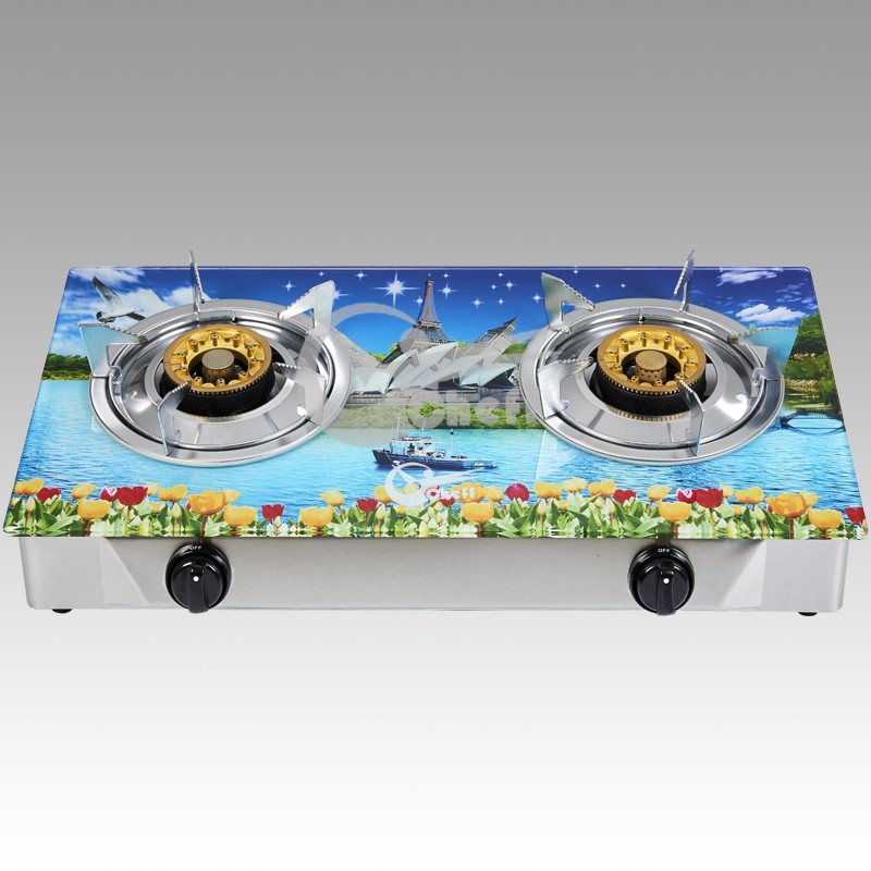Home use High quality 2 burner tempered glass gas cooker stove - Image 2