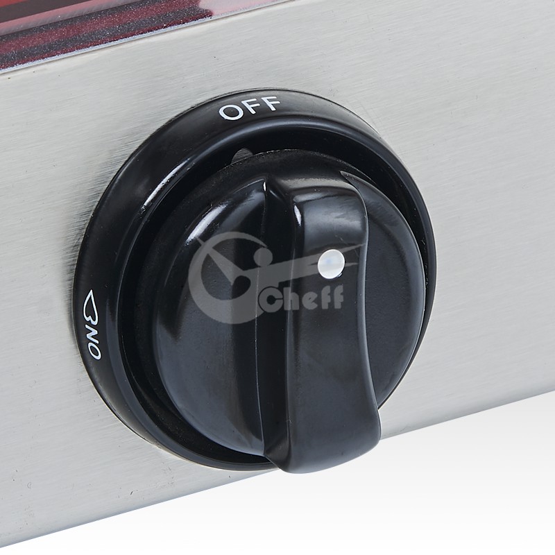Close up of gas stove control knob