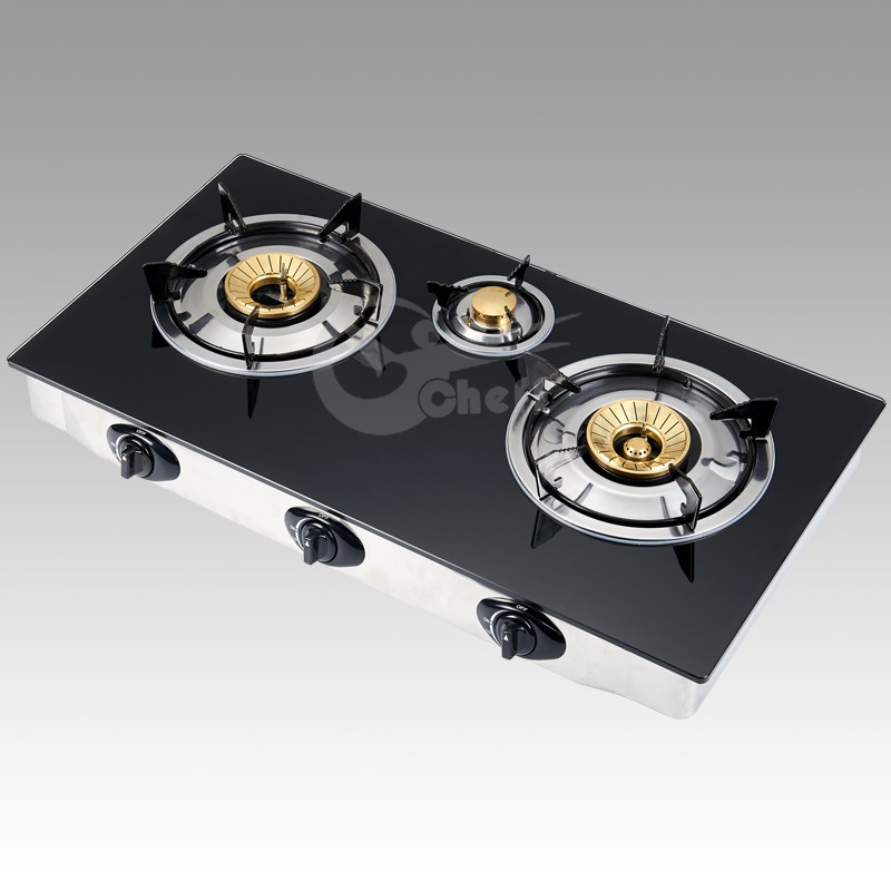 Home use High quality 3 burner tempered glass gas cooker stove - Image 2