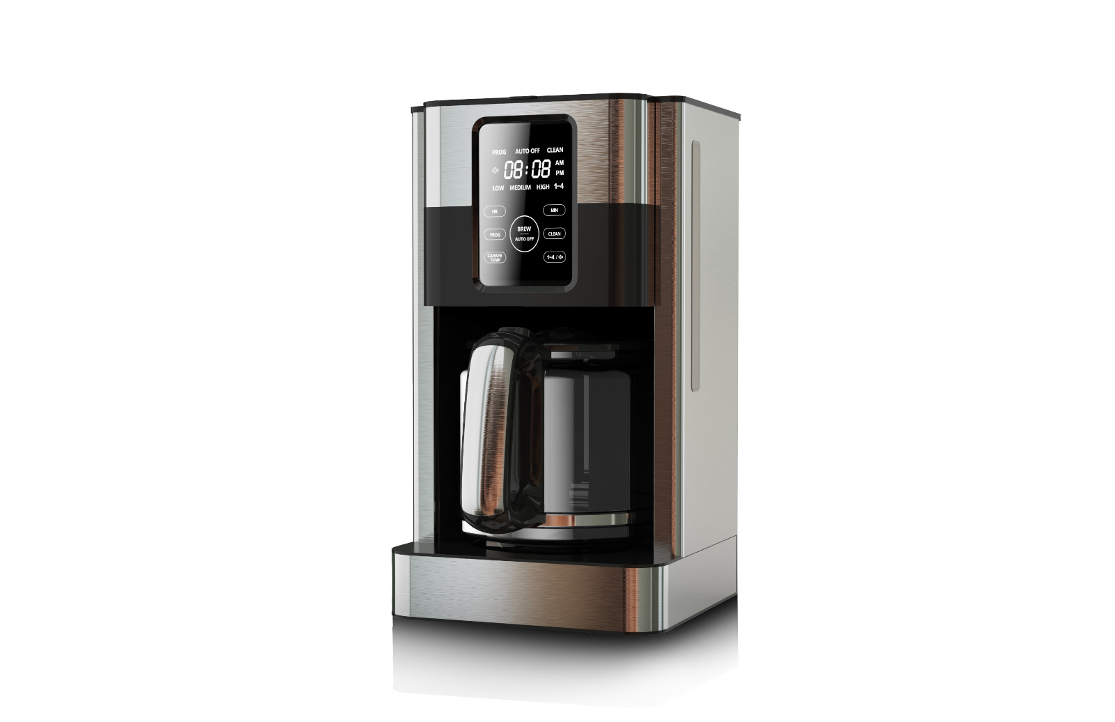 1.8L Electric Drip Coffee Maker with Digital Display