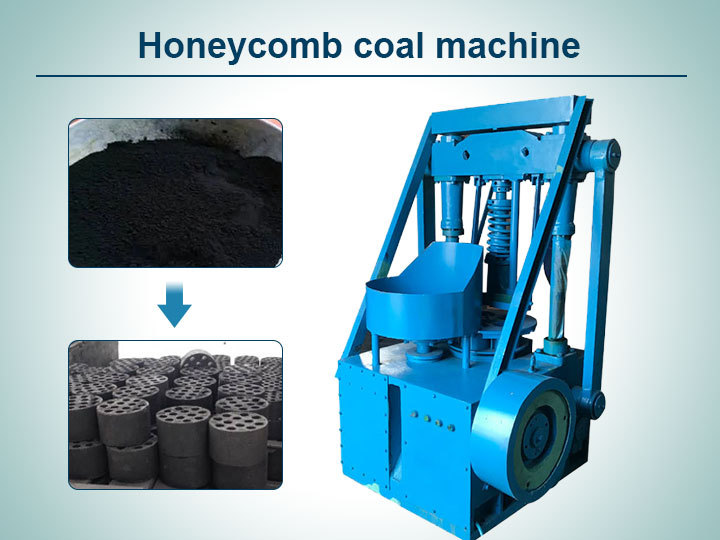 General view of the honeycomb coal briquette machine