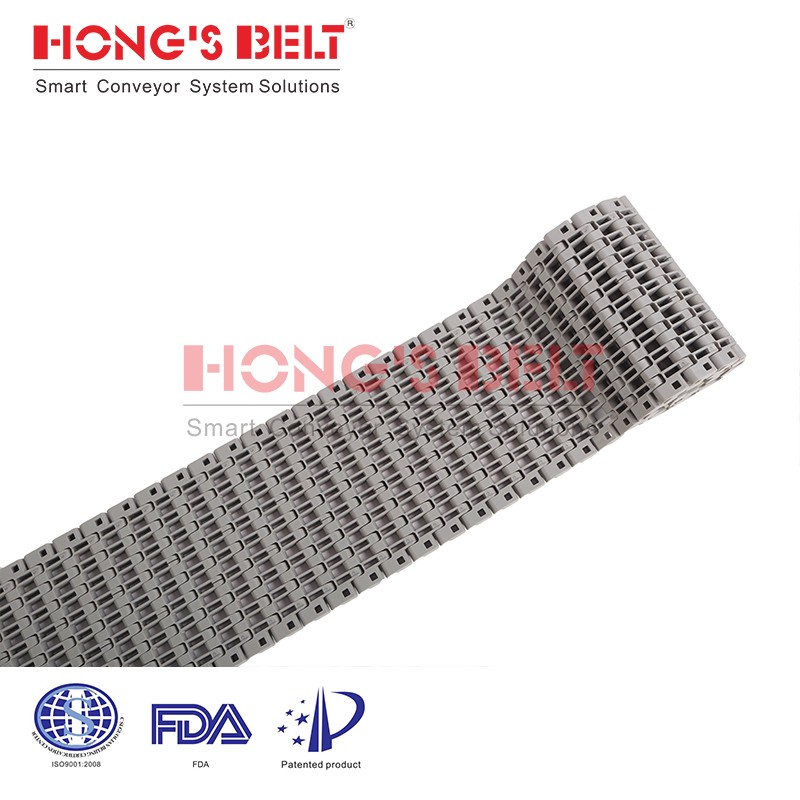 HONGSBEL HS-1700B Flush grid modular plastic conveyor belt for tire industry - Image 2
