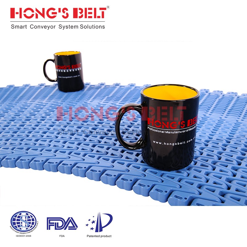 HONGSBEL HS-1900B modular plastic conveyor belt for frozen spiral conveyors - Image 3