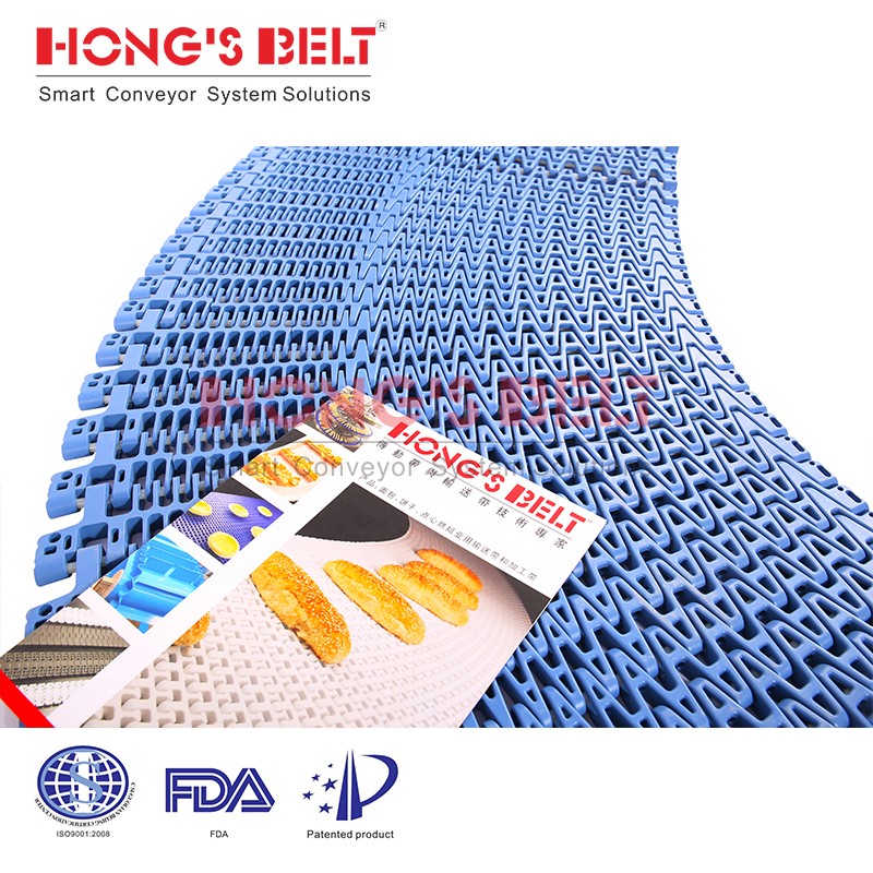 HONGSBEL HS-1900B modular plastic conveyor belt for frozen spiral conveyors - Image 2
