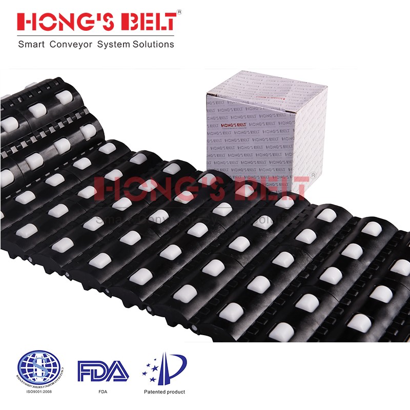 Roller Top Modular Plastic Conveyor Belt