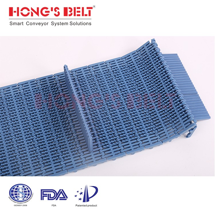 HONGSBELT HS-103B-HD-AN Nub Top modular plastic conveyor belt for meat seafood processing - Image 3