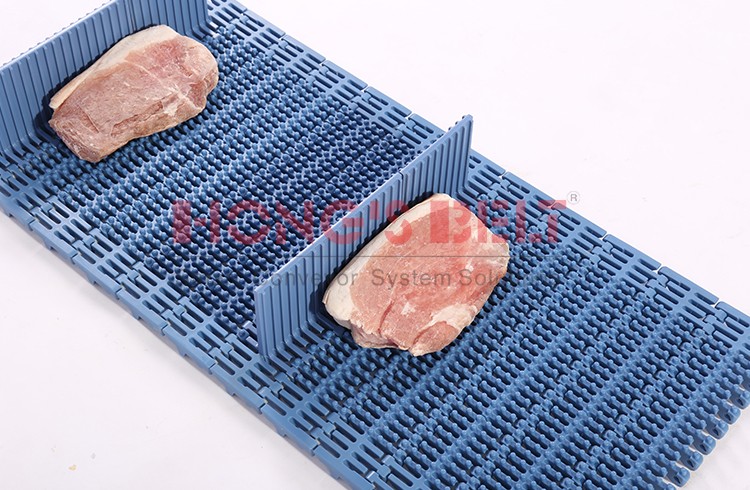 HONGSBELT HS-103B-HD-AN Nub Top modular plastic conveyor belt for meat seafood processing - Image 2