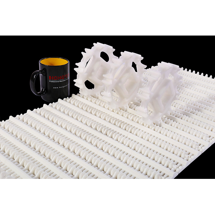 HONGSBELT HS-103B-HD-N Flush grid modular plastic conveyor belt for meat seafood processin - Image 3
