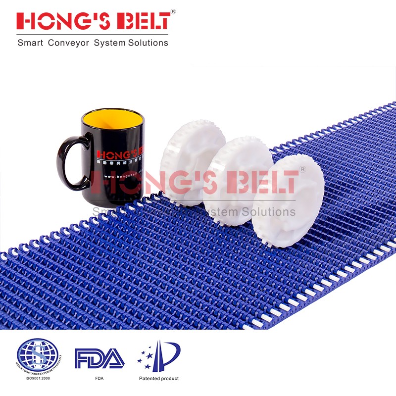 HONGSBELT HS-1100AB-N modular plastic conveyor belt for can making - Image 3