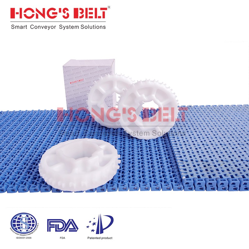 HONGSBELT HS-1100B-N-EL modular plastic conveyor belt for food industry - Image 3