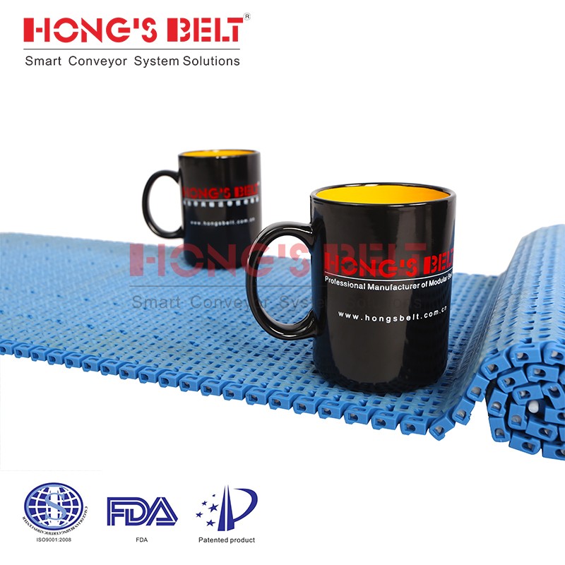 HONGSBELT HS-1100B-N-EL modular plastic conveyor belt for food industry - Image 2