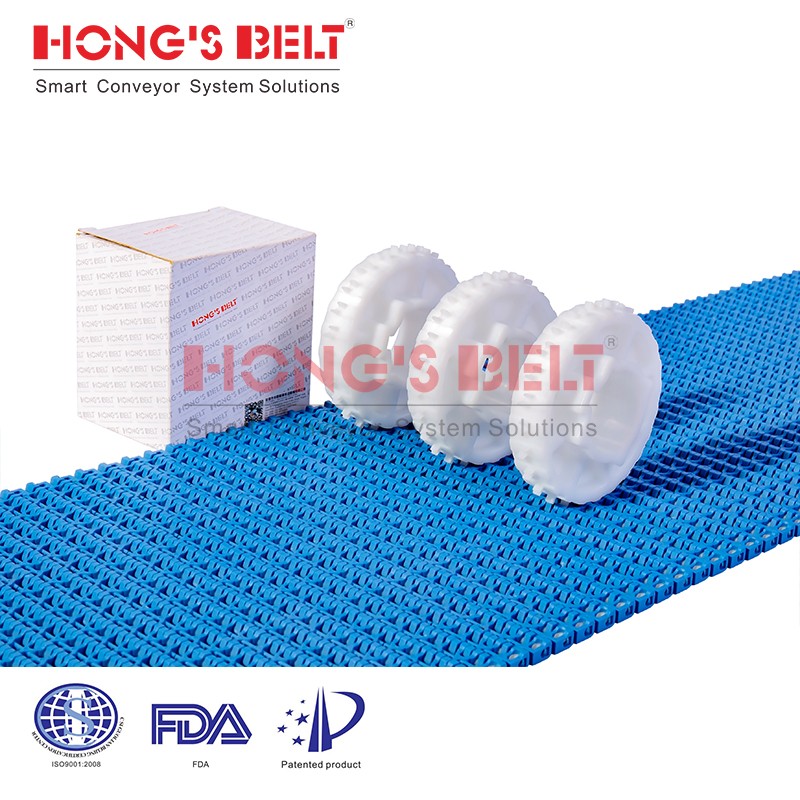 HONGSBELT HS-1100B-N modular plastic conveyor belt for food industry - Image 3