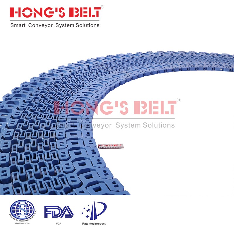 HONGSBELT HS-1400B modular plastic conveyor belt for spiral conveyors - Image 3