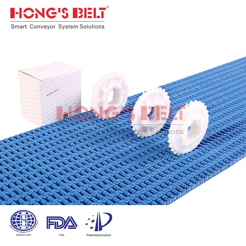 HONGSBELT HS-1500A modular plastic conveyor belt for packing industry - Image 2