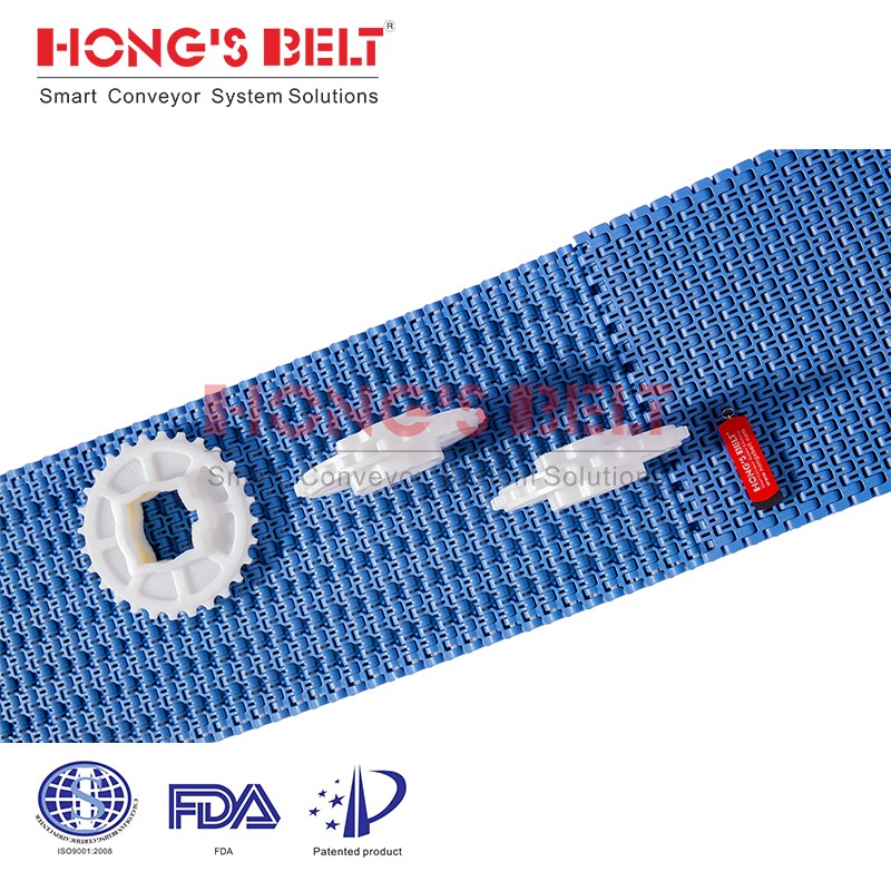 HONGSBELT HS-1500B modular plastic conveyor belt for packing industry - Image 3