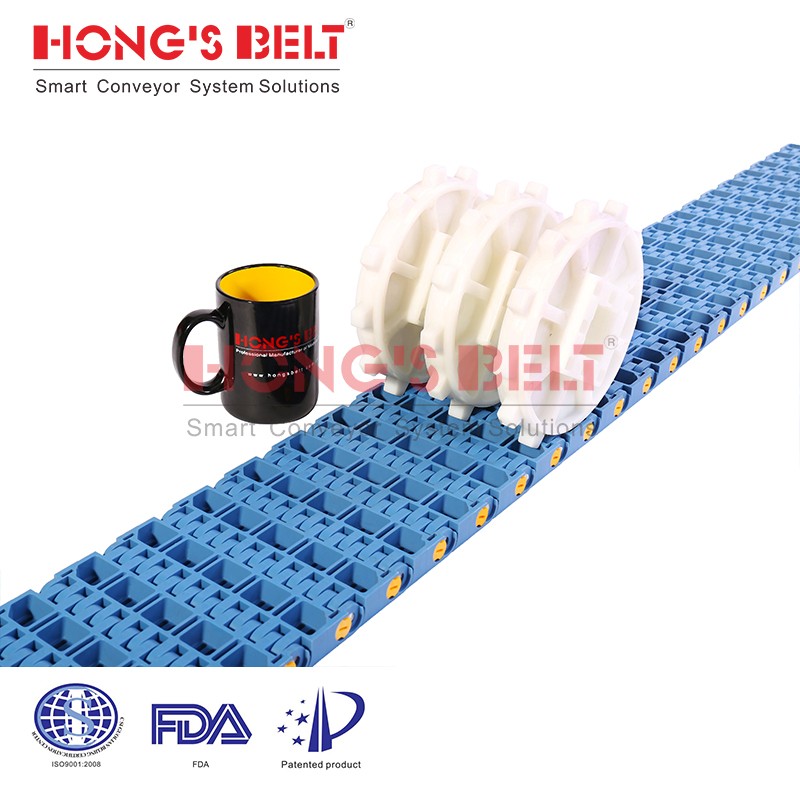 HONGSBELT HS-1600B modular plastic conveyor belt for fruit and vegetable processing - Image 3