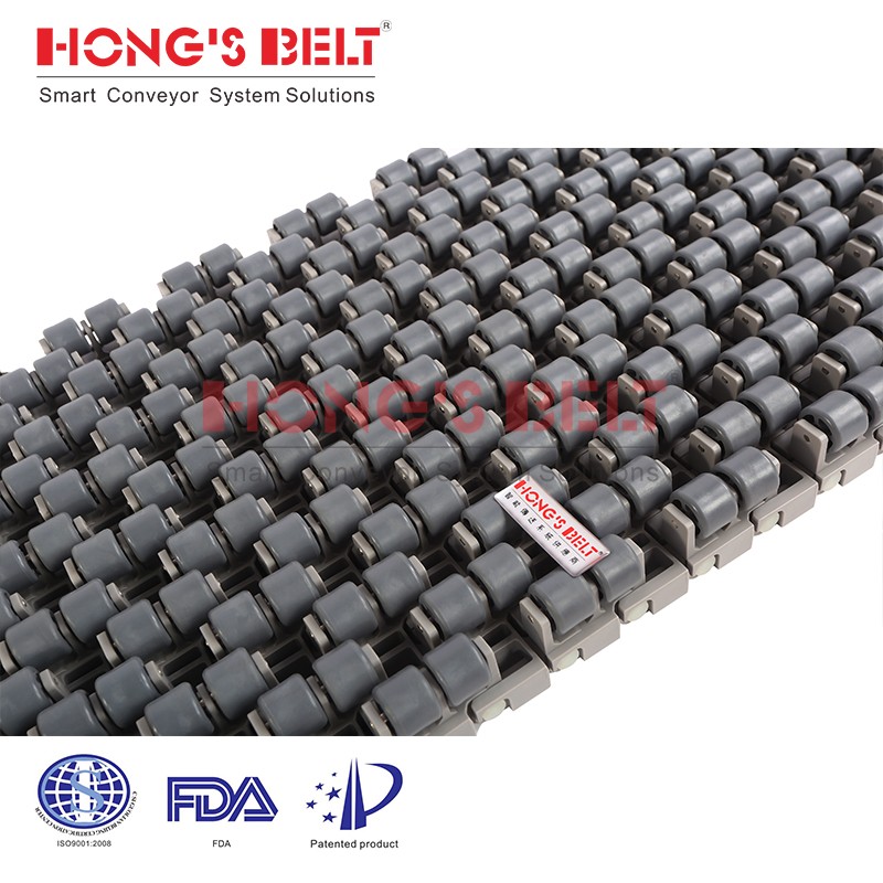HONGSBELT HS-1700C Roller topmodular plastic conveyor belt for tire industry - Image 3