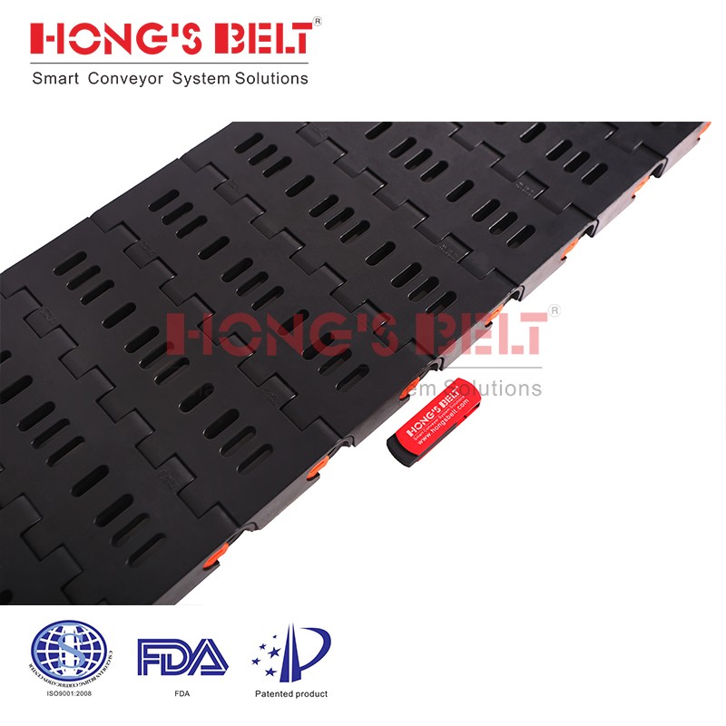 HONGSBELT HS-1800B modular plastic conveyor belt for car washing line - Image 3
