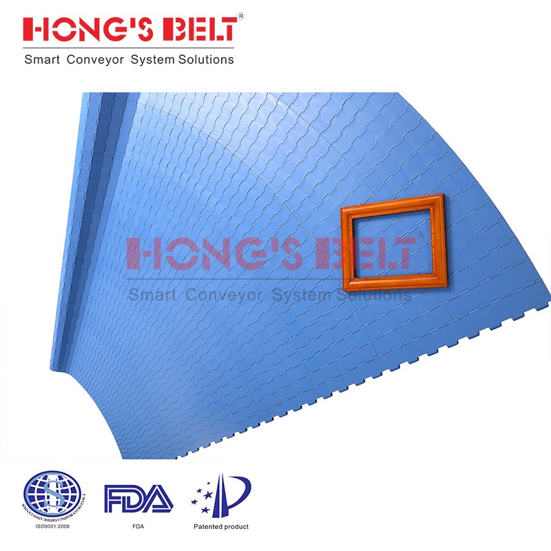 Plate Top Turning Modular Plastic Conveyor Belt