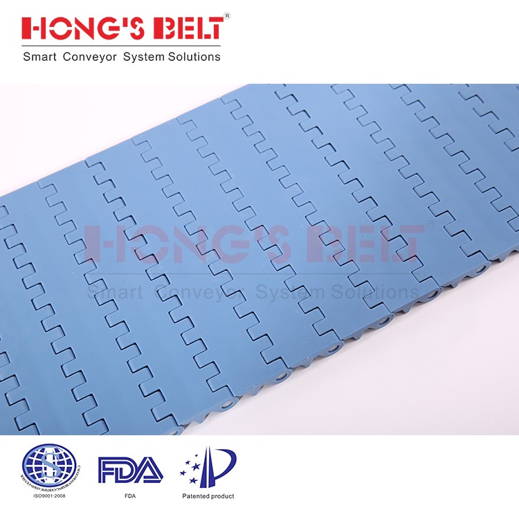 HONGSBELT HS-200A-HD Flat top modular plastic conveyor belt for meat processing - Image 3