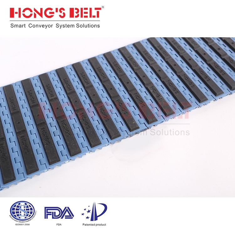 HONGSBELT HS-200EL Friction top modular plastic conveyor belt for inclined conveyor - Image 3
