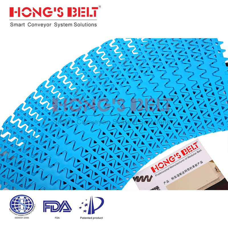 HONGSBELT HS-2200-B2 modular plastic conveyor belt for spiral conveyors - Image 3