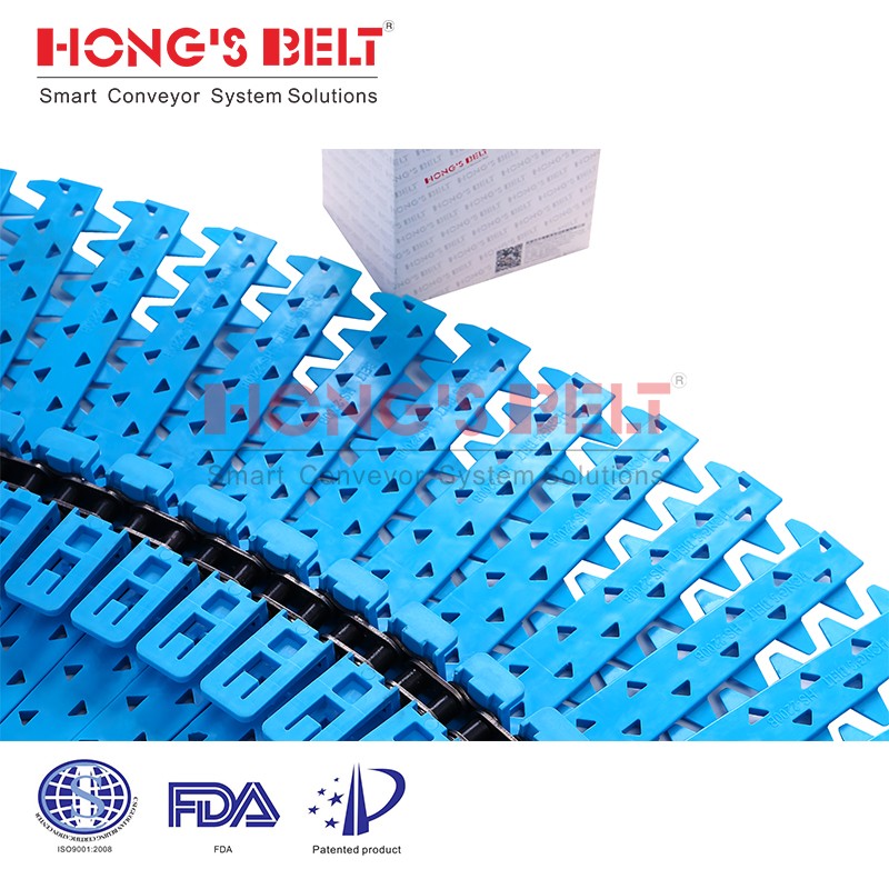 HONGSBELT HS-2200-B2 modular plastic conveyor belt for spiral conveyors - Image 2