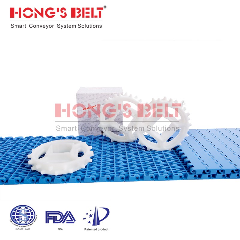 HONGSBELT HS-2500A modular plastic conveyor belt for food processing - Image 2