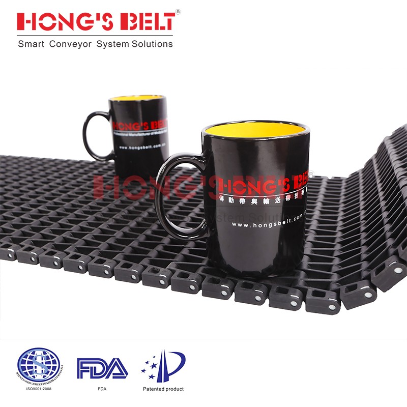 HONGSBELT HS-2600B modular plastic conveyor belt for heat shrink tunnel line - Image 3