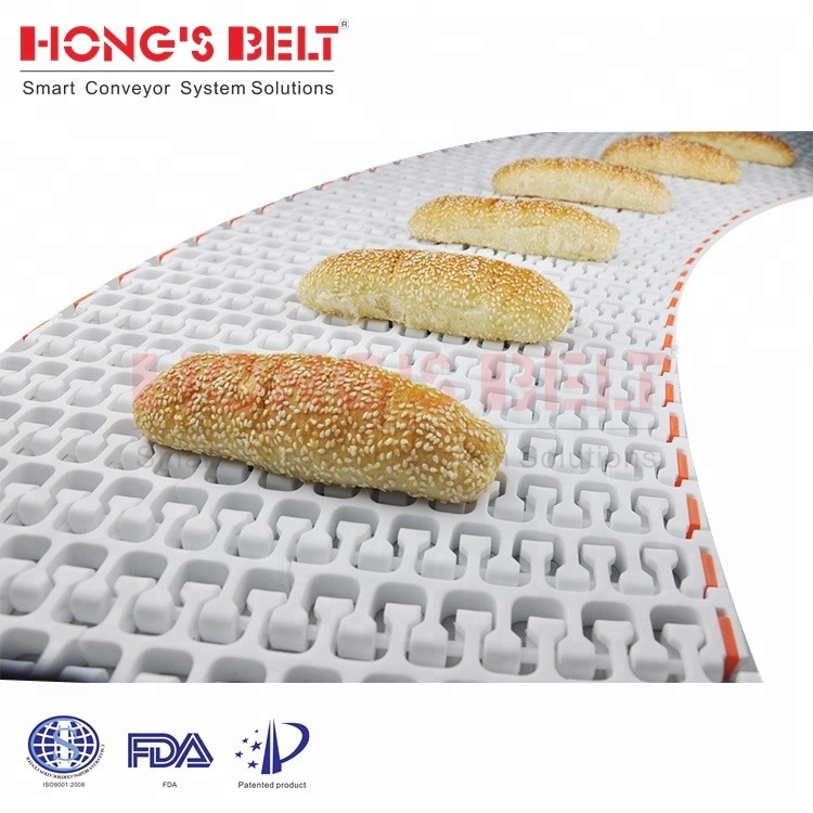 Flush Grid Modular Plastic Conveyor Belt