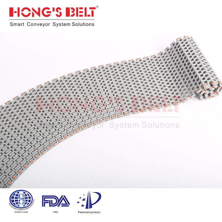 HONGSBELT HS-300B-HD Flush grid modular plastic conveyor belt for package industry - Image 3