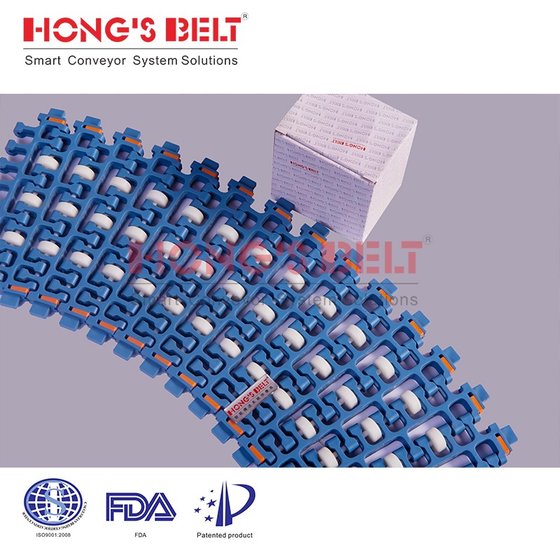 Roller Top Modular Plastic Conveyor Belt