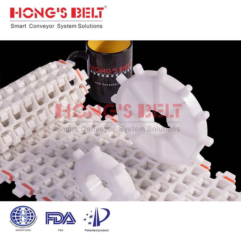 Curved Modular Plastic Conveyor Belt