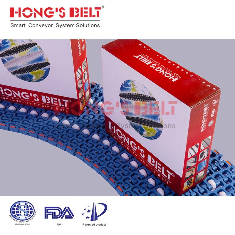 Roller Top Modular Plastic Conveyor Belt