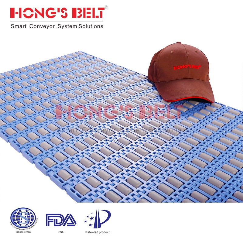 HONGSBELT HS-3800-3C Roller top modular plastic conveyor belt for sorting conveyors - Image 2