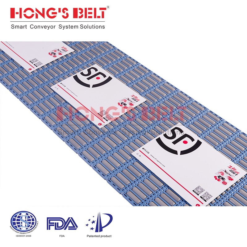 HONGSBELT HS-3800-6C Roller top modular plastic conveyor belt  for sorting conveyors - Image 3