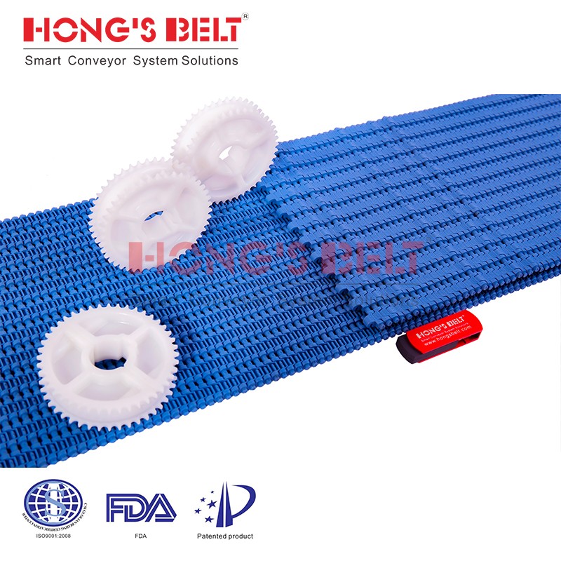 HONGSBELT HS-4000B modular plastic conveyor belt for knife-edge conveyors - Image 3