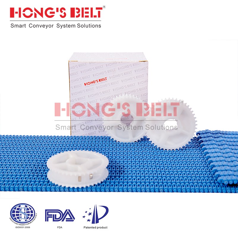 HONGSBELT HS-4000B modular plastic conveyor belt for knife-edge conveyors - Image 2