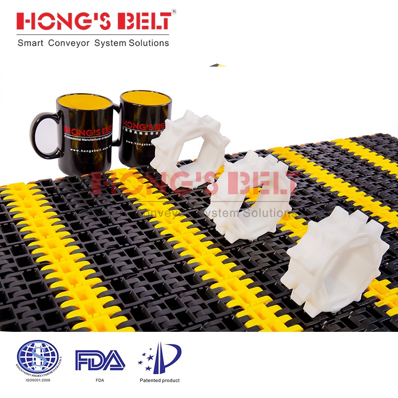 HONGSBELT HS-6800A modular plastic conveyor belt for car industry - Image 2