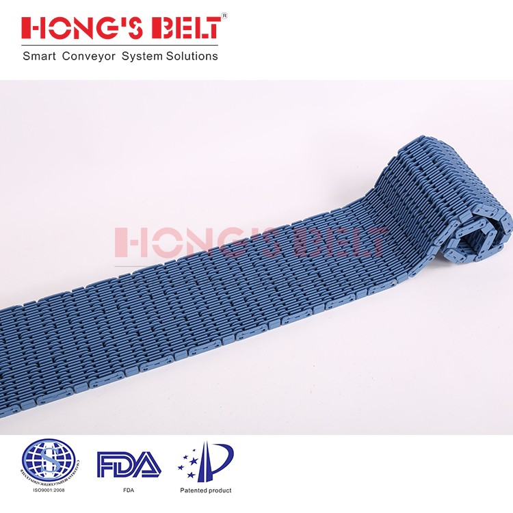 HONGSBELT HS-901D-HD Raised Bid modular plastic conveyor belt for sterillization - Image 2
