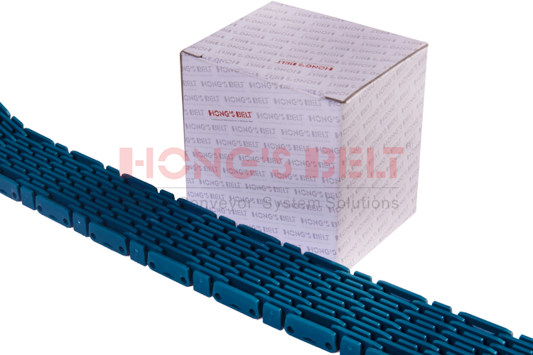 HONGSBELT HS-F1000-58RR 58mm raised bid modular plastic conveyor belt for beverage indust - Image 2