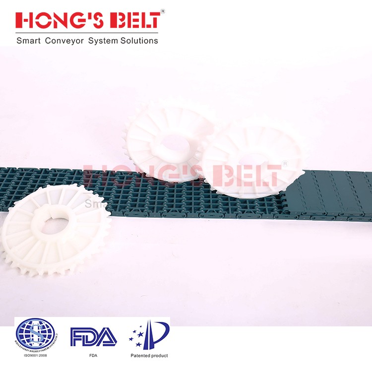 HONGSBELT HS-F1000-85A 85mm Flat top modular plastic conveyor belt for beverage industry - Image 3