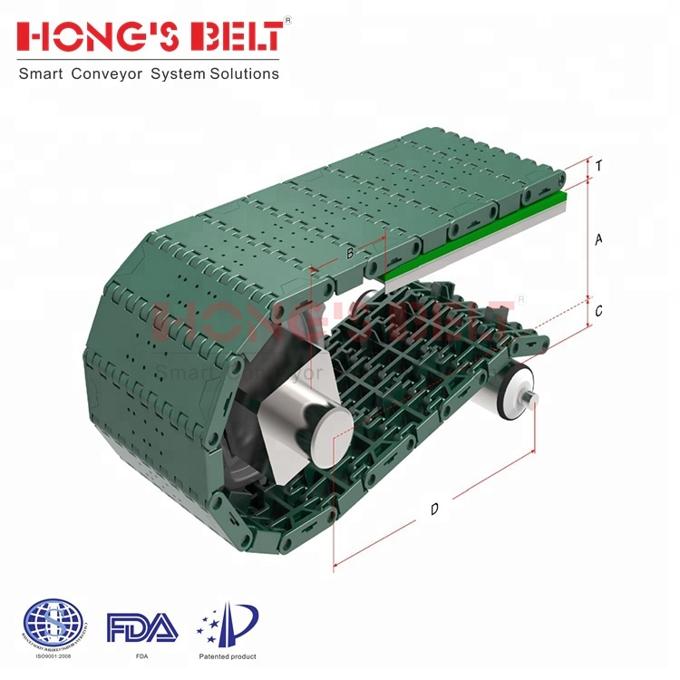 HONGSBELT HS-F1000-85AB-GB modular plastic conveyor belt for beverage industry - Image 3