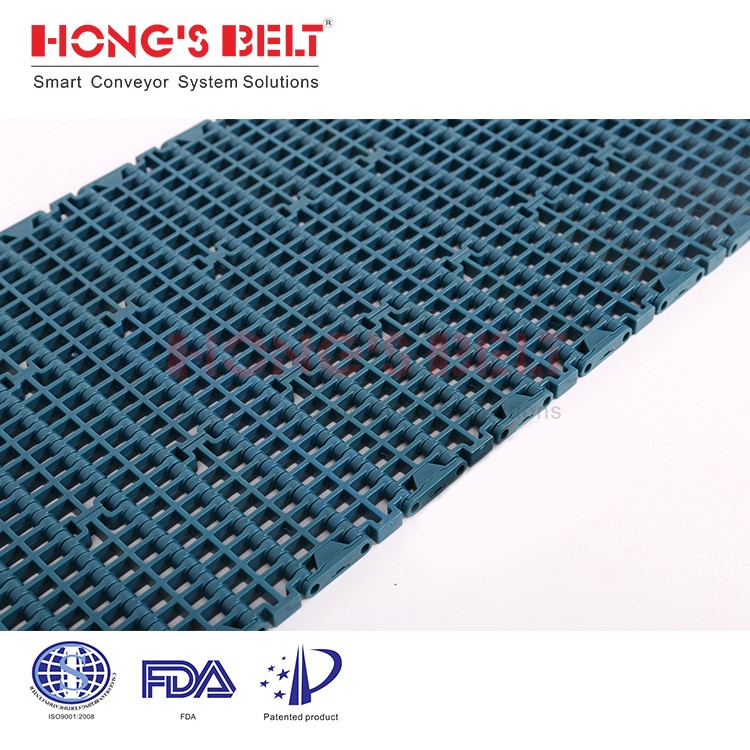 HONGSBELT HS-F1000B Flush grid modular plastic conveyor belt for water industry - Image 3